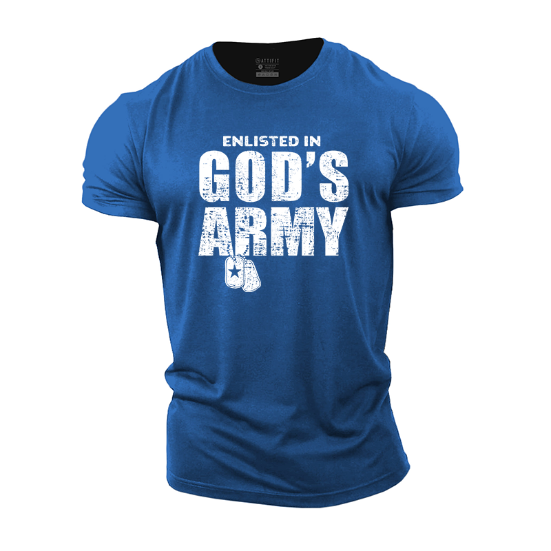 Enlisted in God's Army Cotton T-Shirt