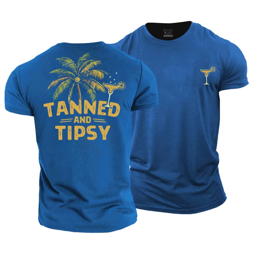 Tanned And Tipsy Cotton T-Shirt