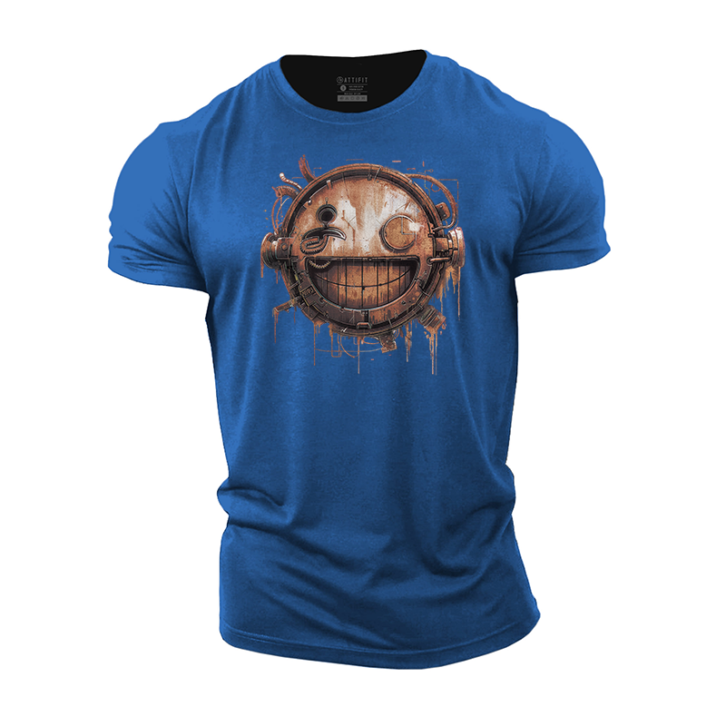 Mechanical Smiley Cotton T-Shirt