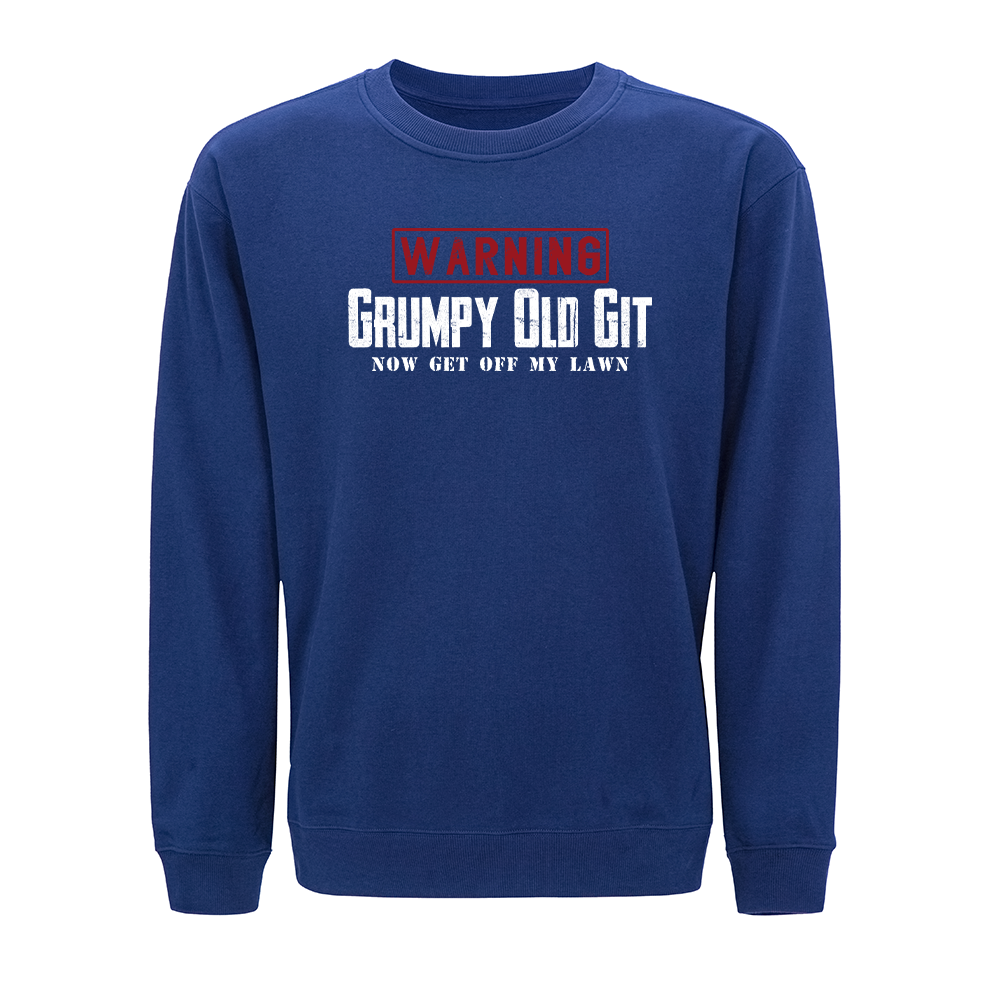 Warning Grumpy Old Git Crewneck Sweatshirt