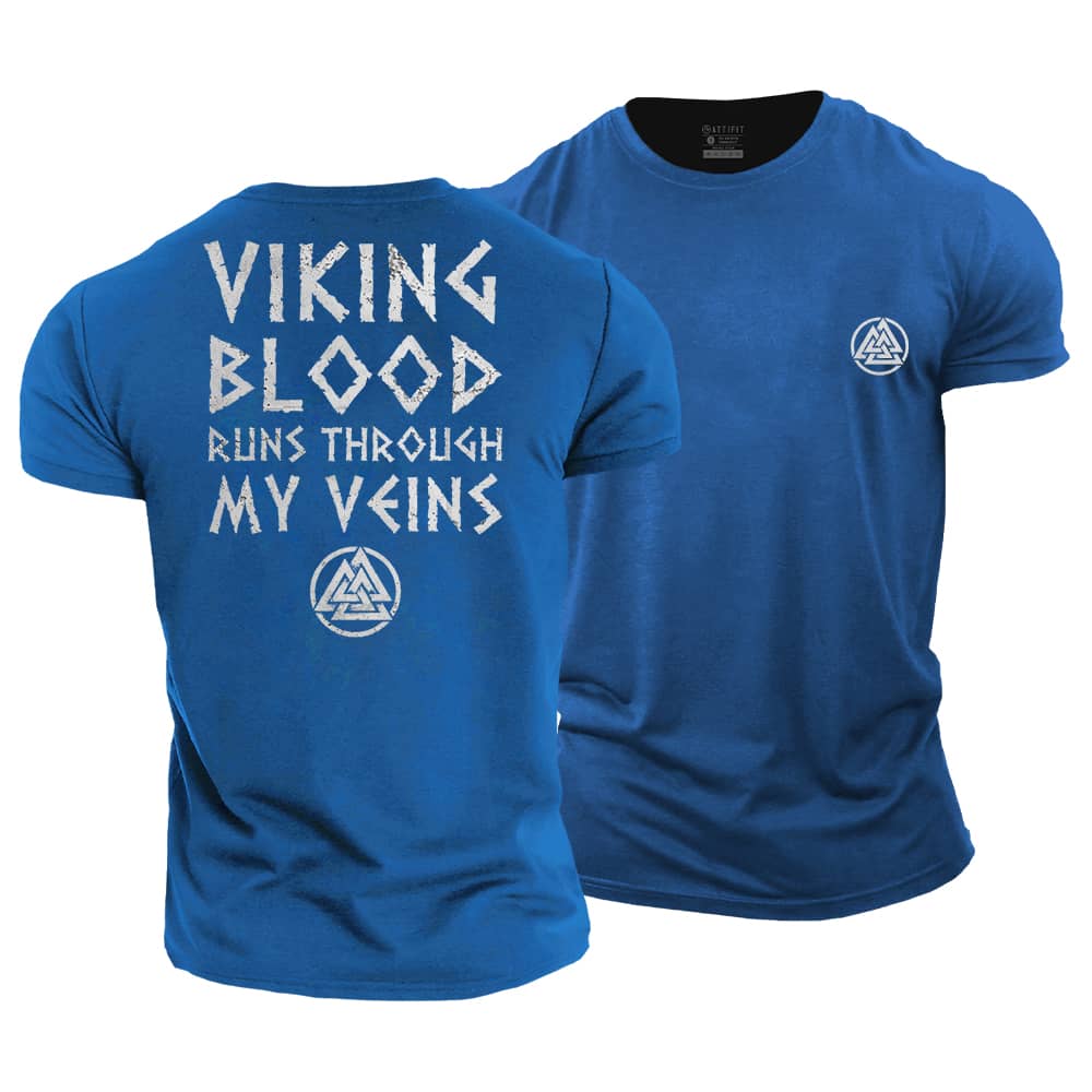 Viking Blood Runs Through My Veins Cotton T-Shirt