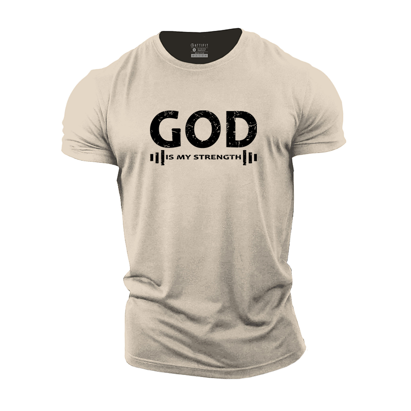 God Is My Strength Cotton T-Shirt