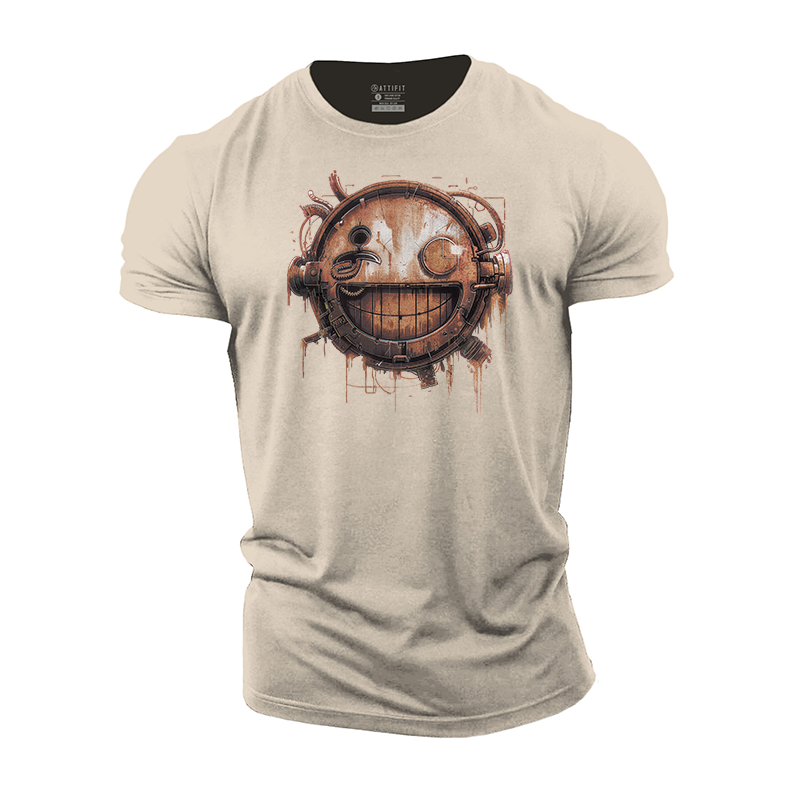 Mechanical Smiley Cotton T-Shirt