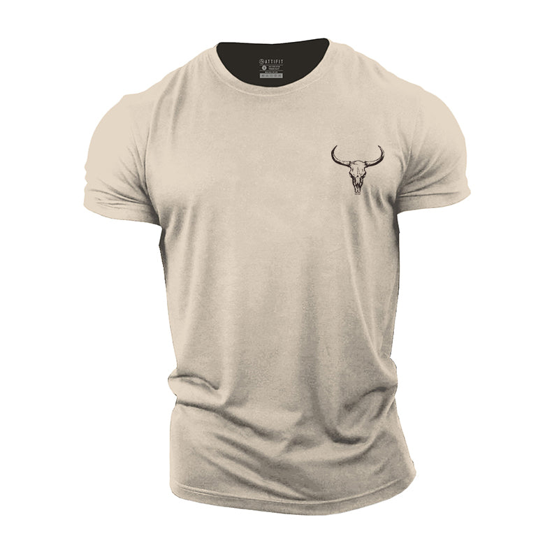 Mini Bull Skull Cotton T-shirts