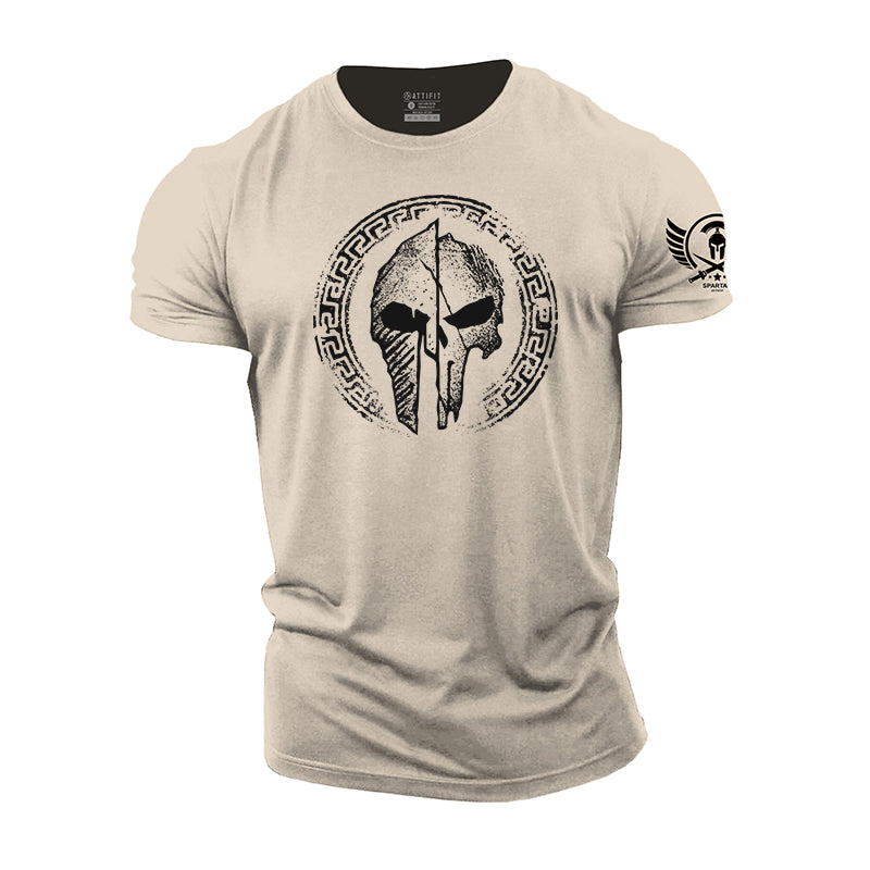 Greece Fretwork Totem Spartan Cotton T-Shirt