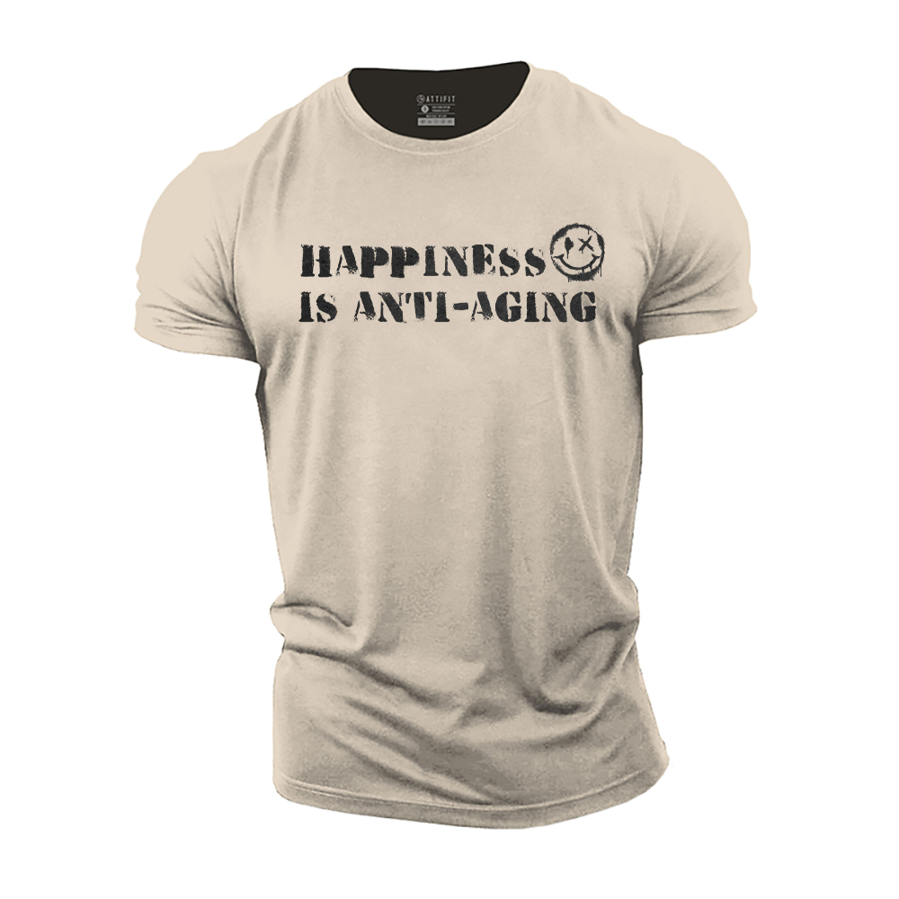 Happiness Is Anti-Aging Cotton T-Shirt