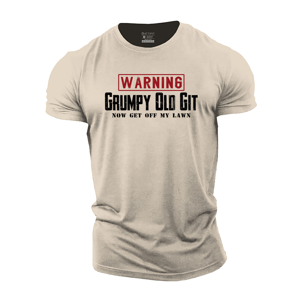 Warning Grumpy Old Git Cotton T-Shirt