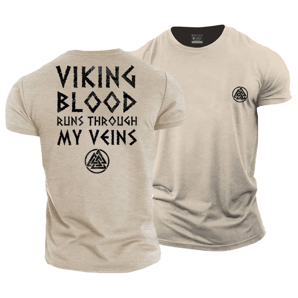 Viking Blood Runs Through My Veins Cotton T-Shirt