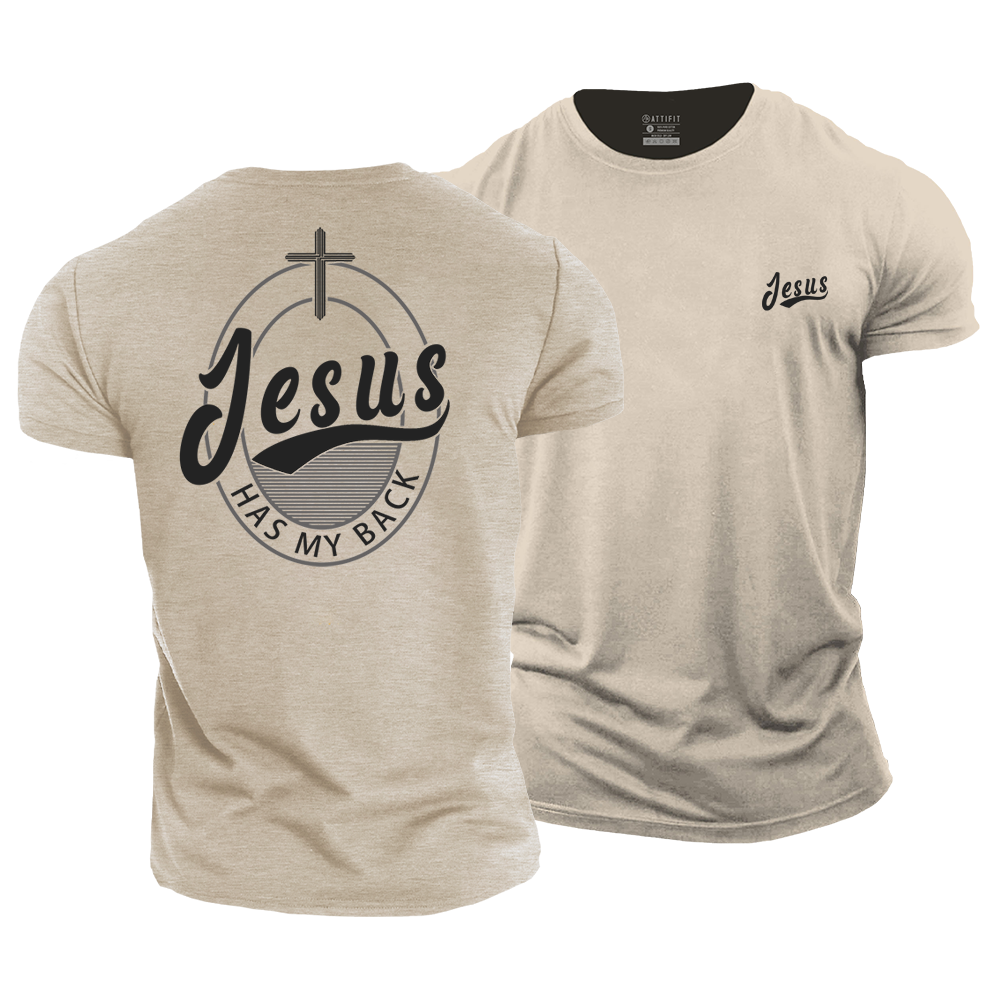 Jesus Has My Back Cotton T-Shirt