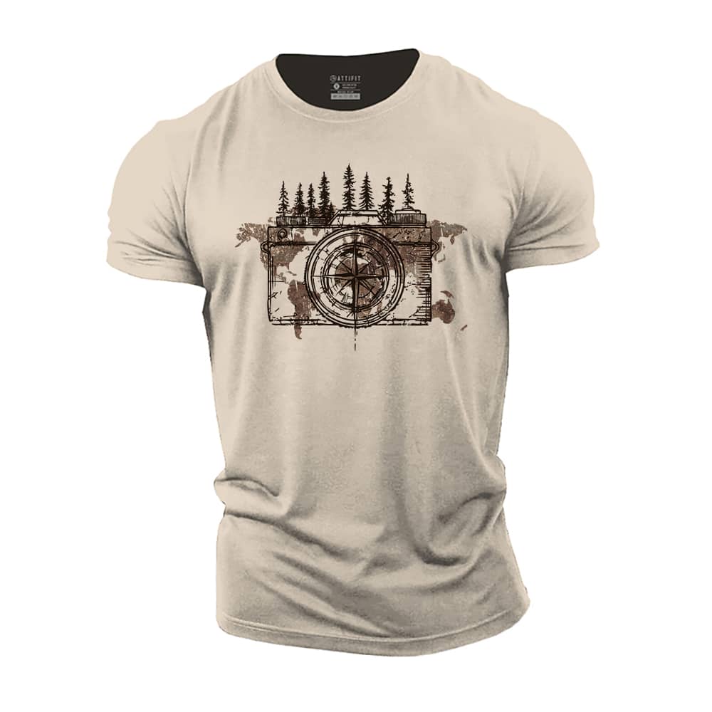 Camera Compass Cotton T-Shirt