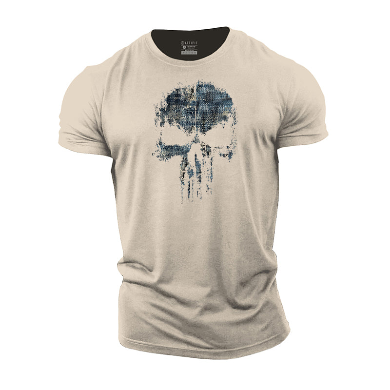 Retro Skull Cotton T-Shirt