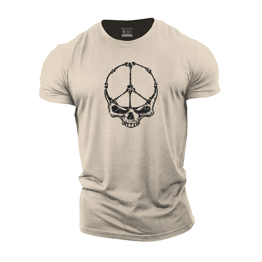 Peace Skull Cotton T-Shirt