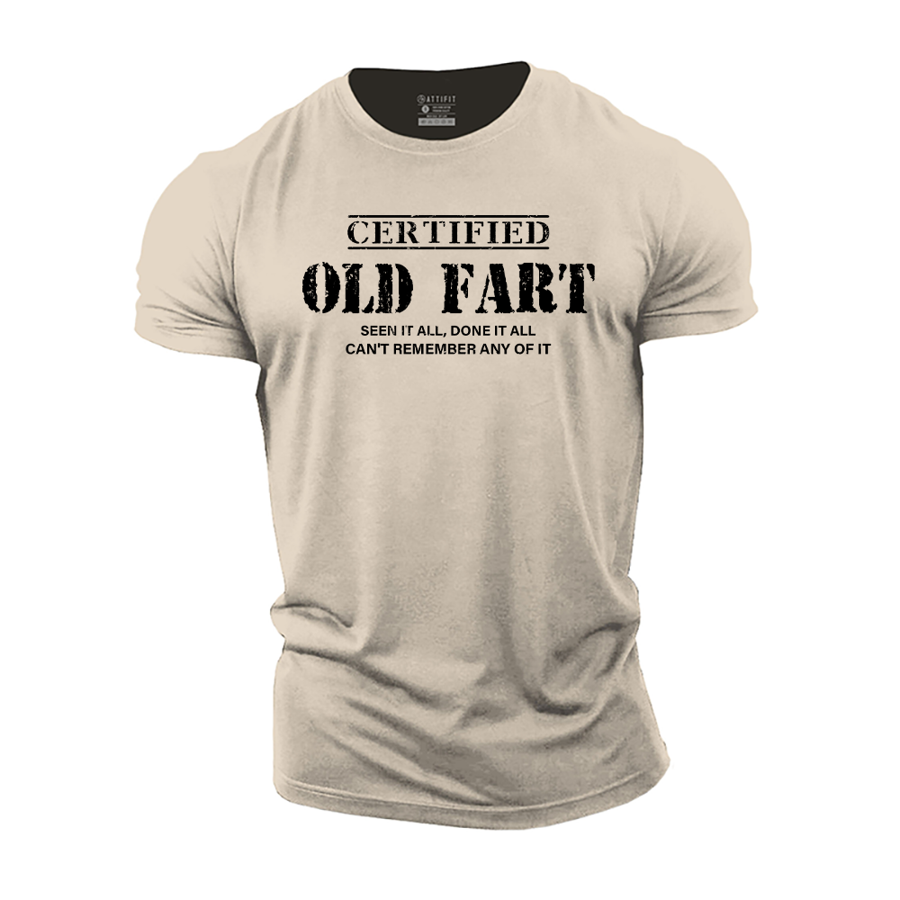 Certified Old Fart Cotton T-Shirt