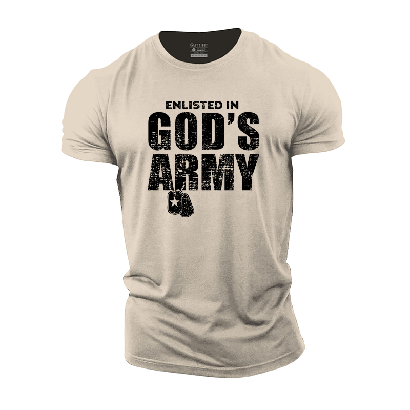 Enlisted in God's Army Cotton T-Shirt