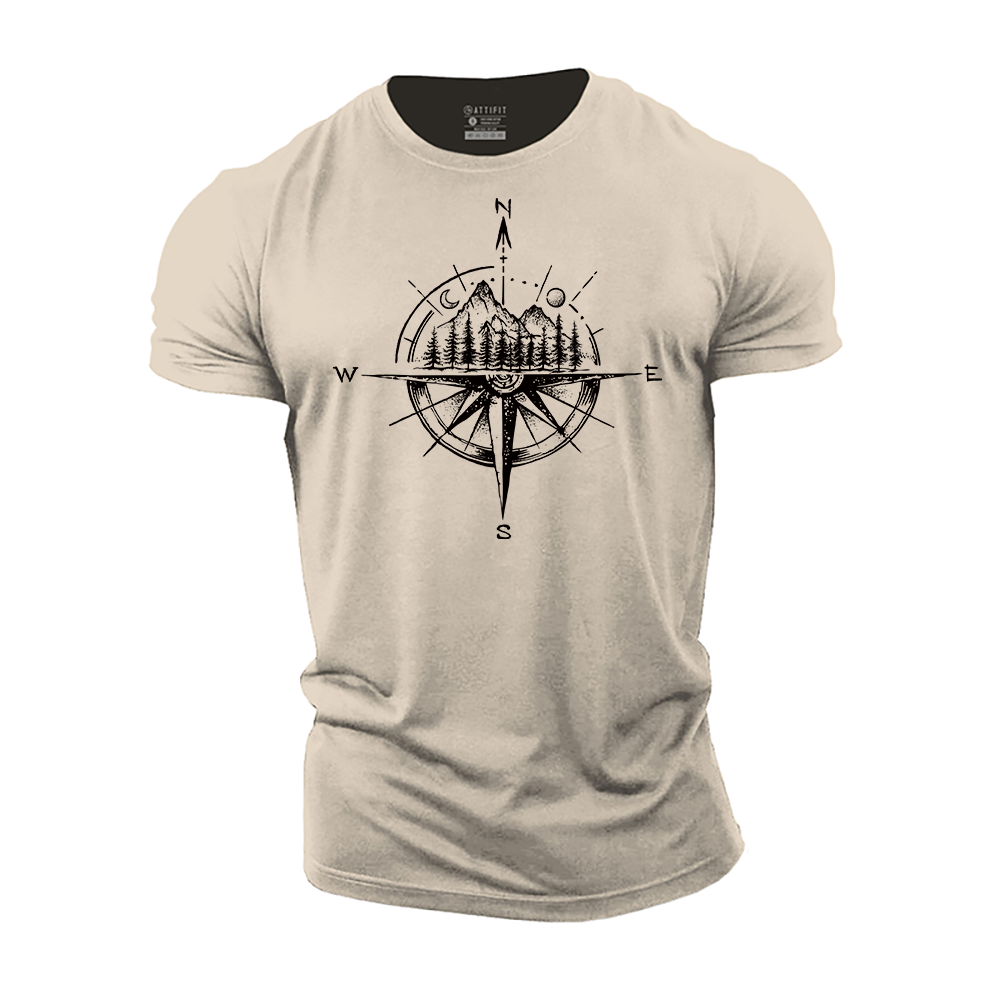 Landscape Compass Cotton T-Shirt