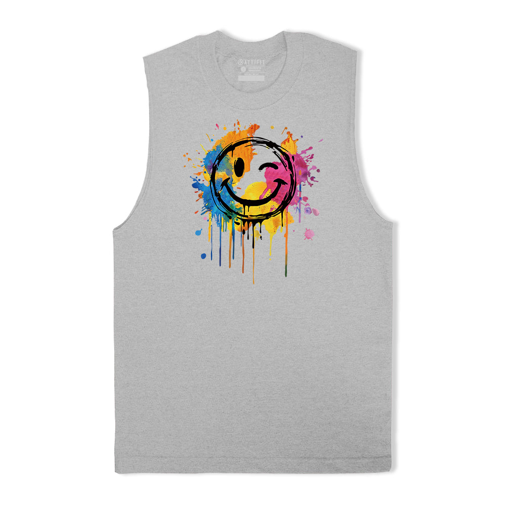 Colorful Smiley Face Tank