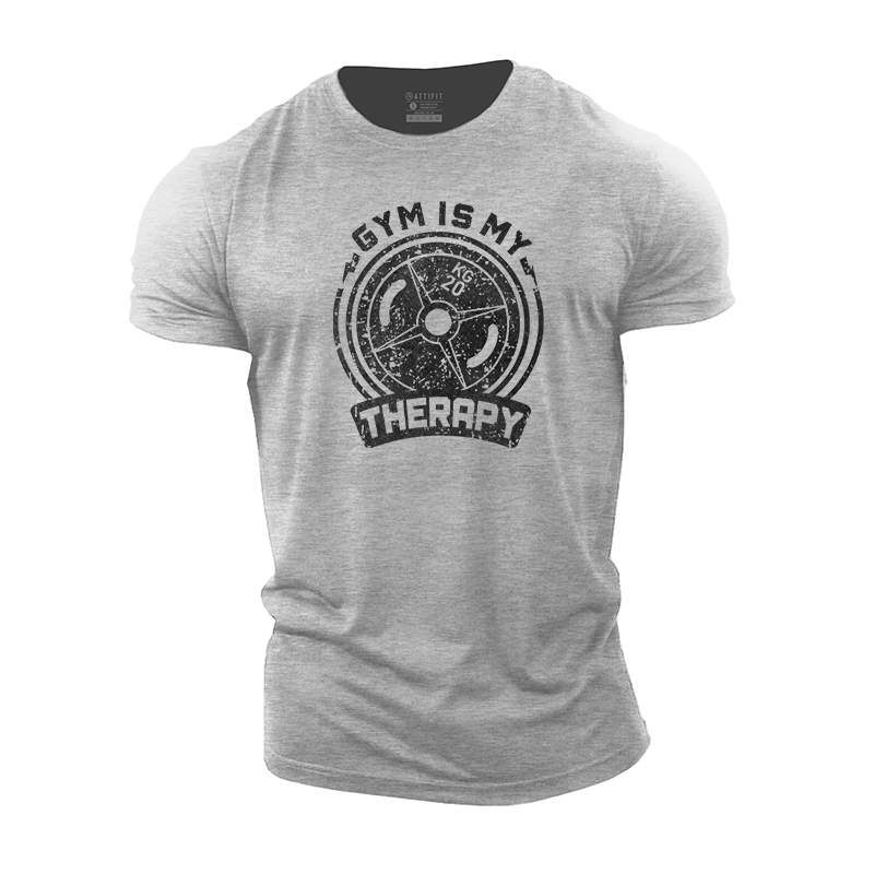 Gym Is My Therapy Cotton T-Shirt