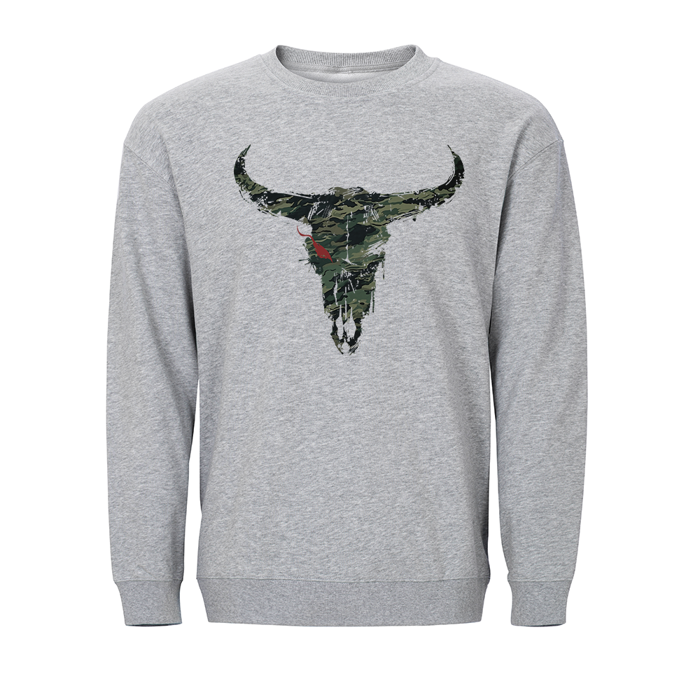 Camouflage Bull Crewneck Sweatshirt