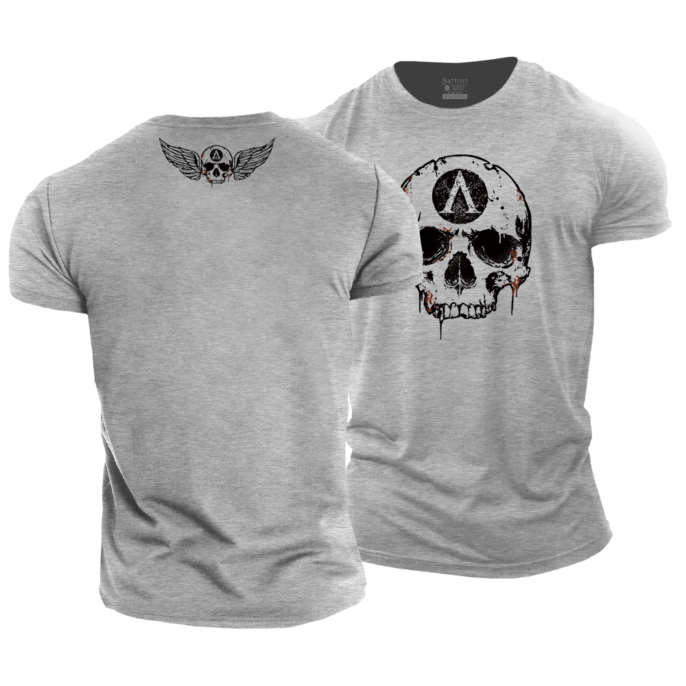 Mini Skull Wings Cotton T-Shirt