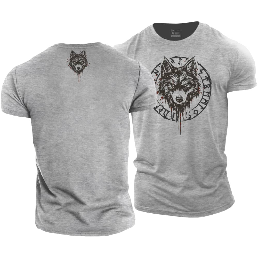 Norse Wolf Cotton T-Shirt