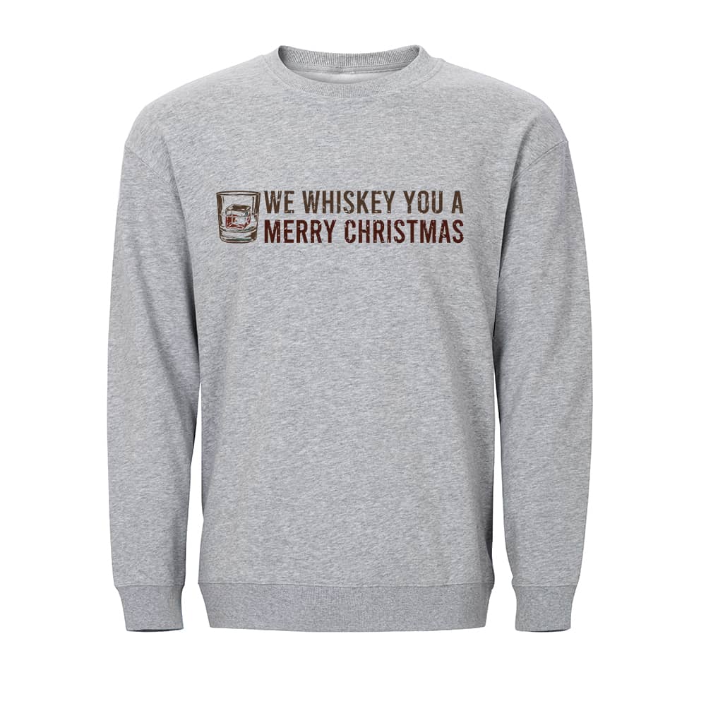 Whiskey Merry Christmas Crewneck Sweatshirt