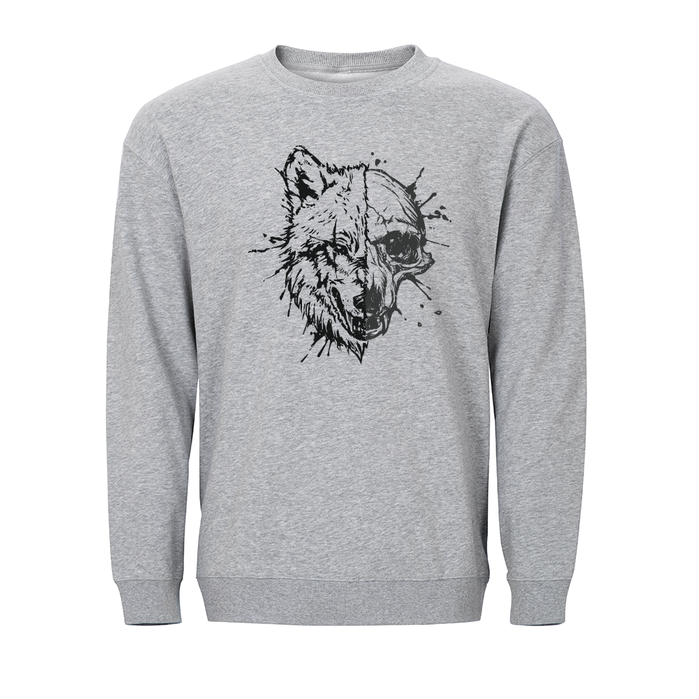 Wolf Skull Crewneck Sweatshirt