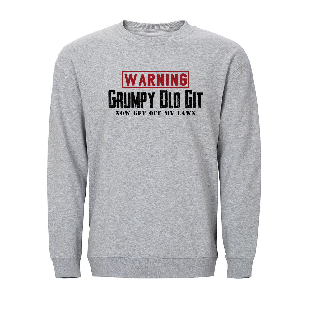 Warning Grumpy Old Git Crewneck Sweatshirt