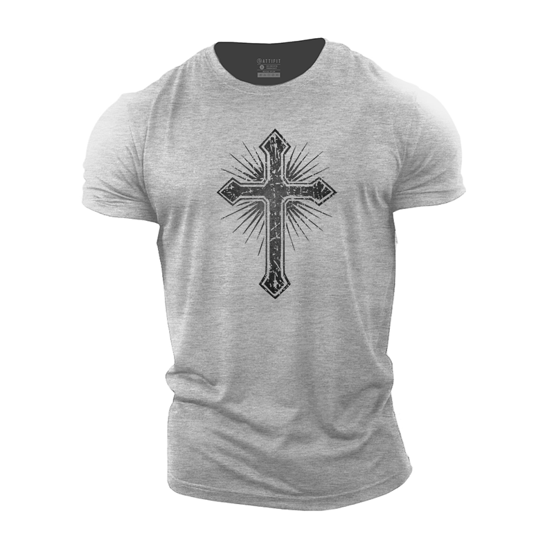 Golden Cross Cotton T-Shirt