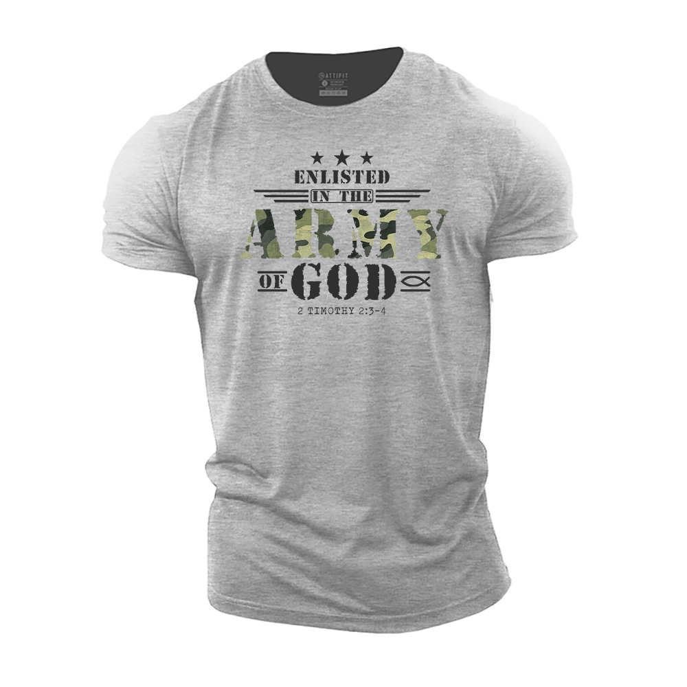 Enlisted in the Army of God Cotton T-Shirt