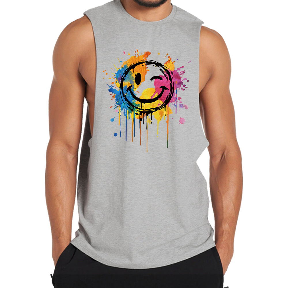 Colorful Smiley Face Tank