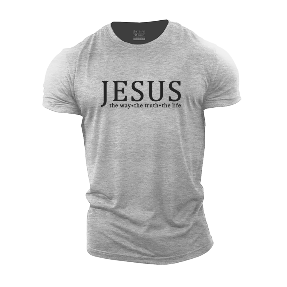 Jesus, The Way The Truth The Life Cotton T-Shirt