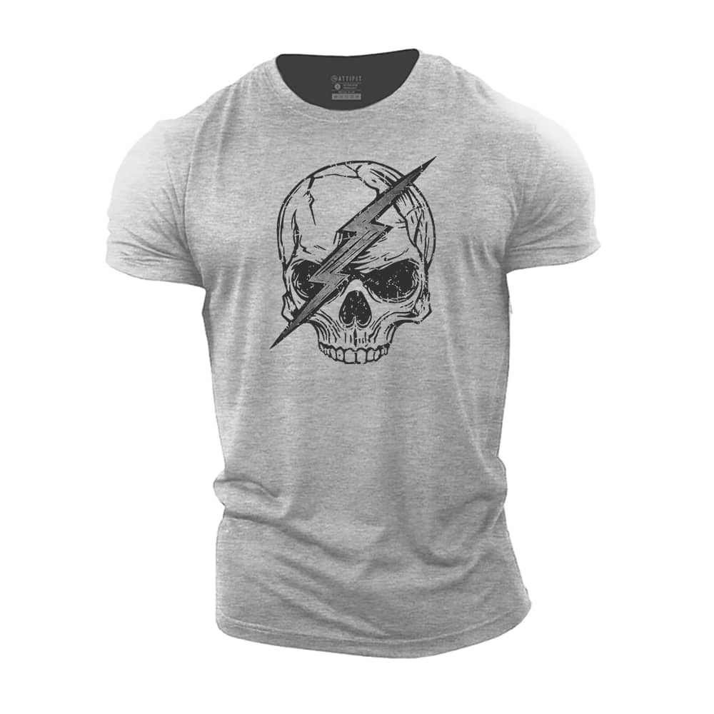 Lightning Skull Cotton T-shirt