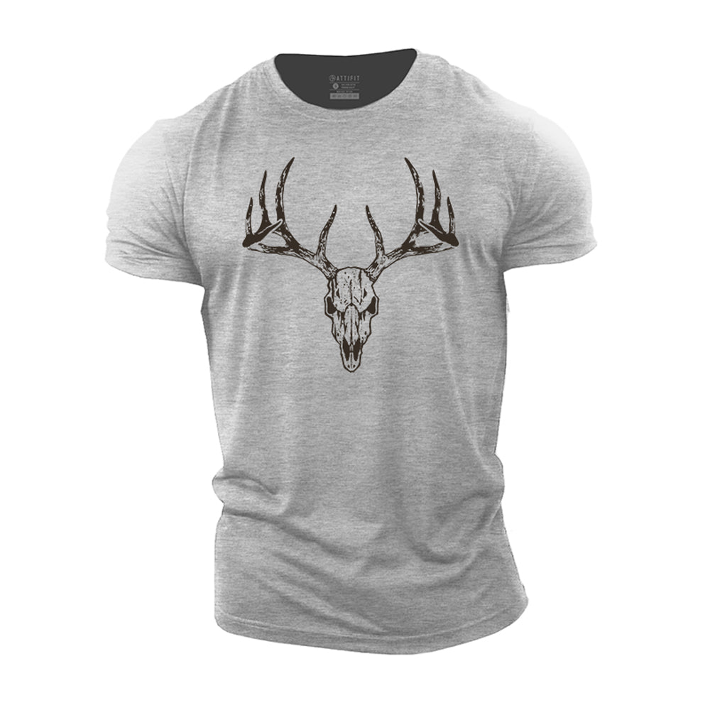 Skull Elk Cotton T-Shirt