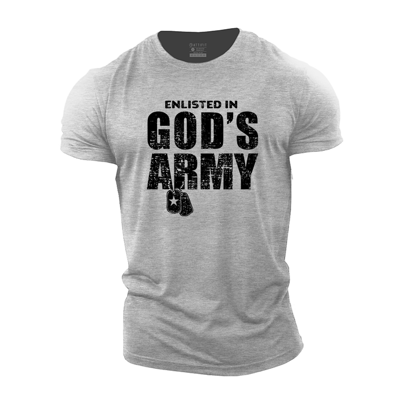 Enlisted in God's Army Cotton T-Shirt