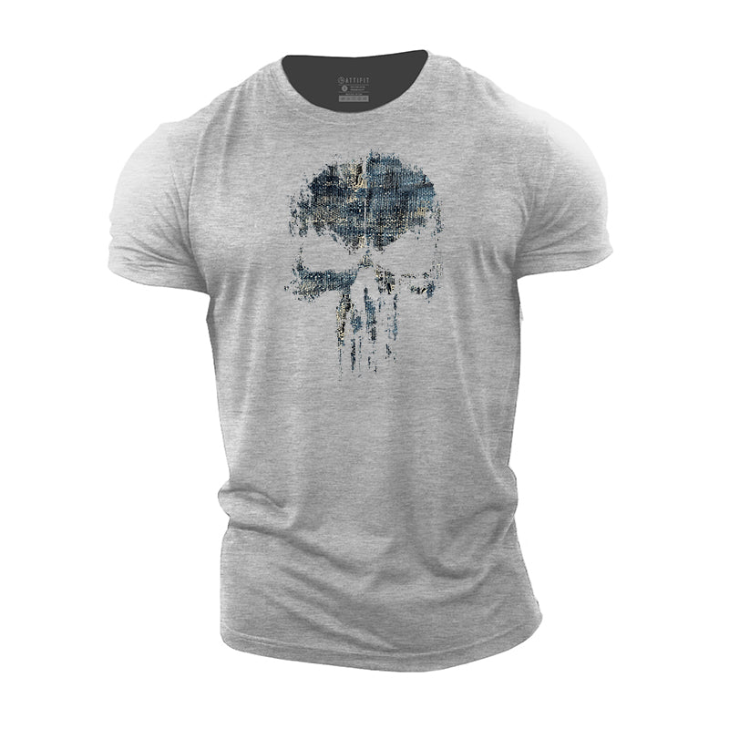 Retro Skull Cotton T-Shirt