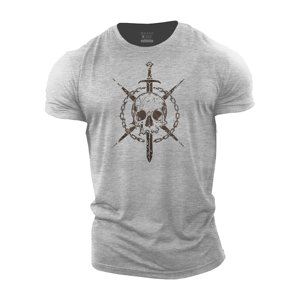 Skull Sword Cotton T-Shirt