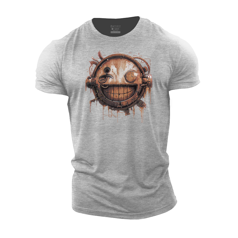 Mechanical Smiley Cotton T-Shirt