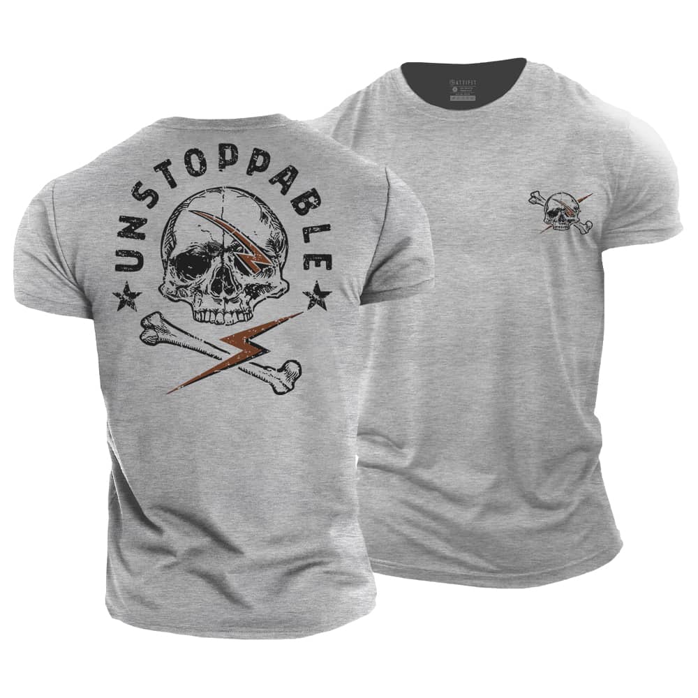 Unstoppable Skull Cotton T-shirt