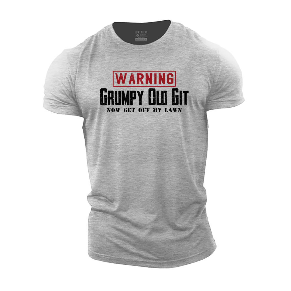 Warning Grumpy Old Git Cotton T-Shirt