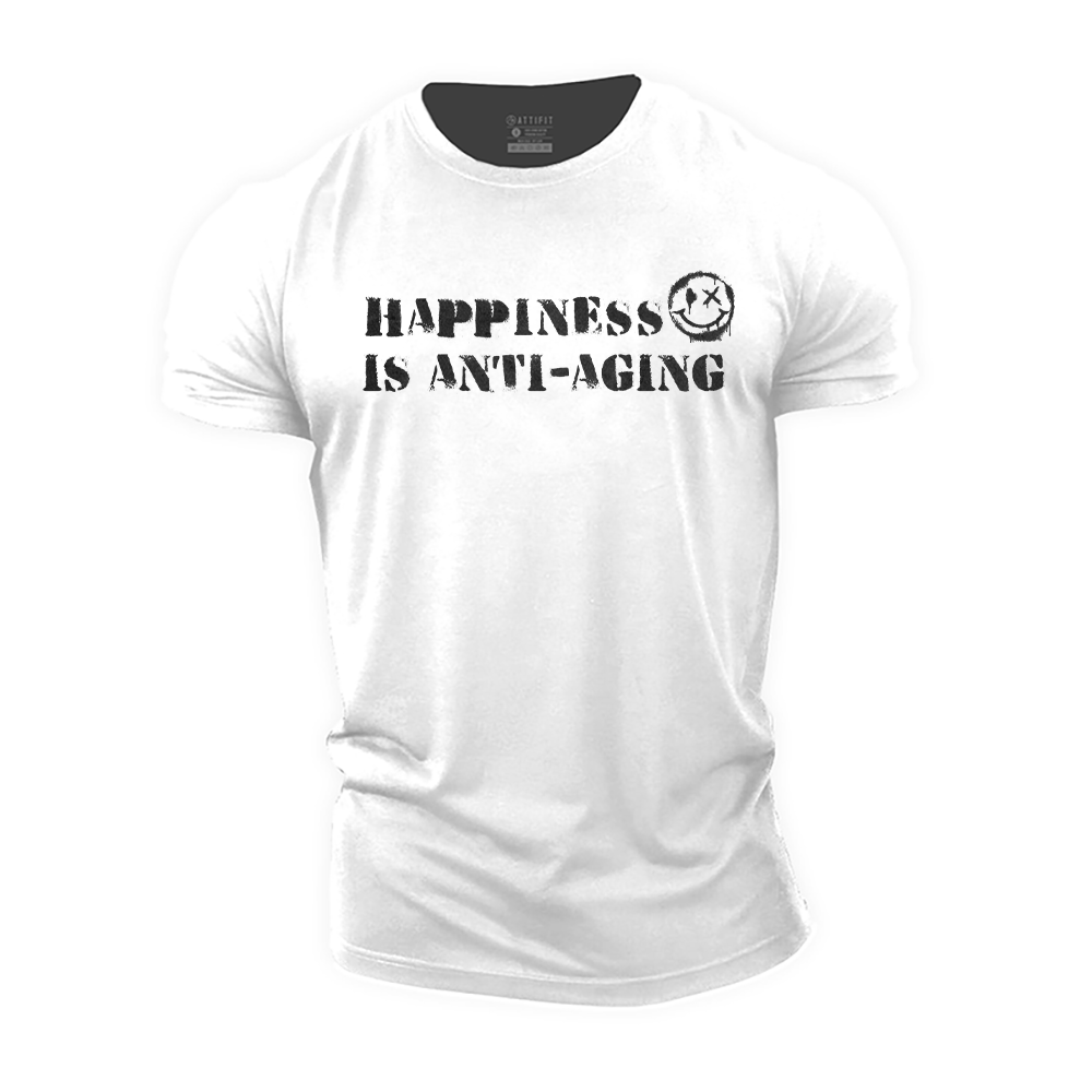 Happiness Is Anti-Aging Cotton T-Shirt