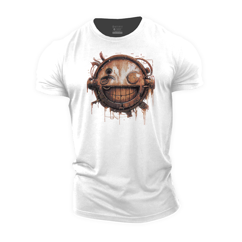 Mechanical Smiley Cotton T-Shirt