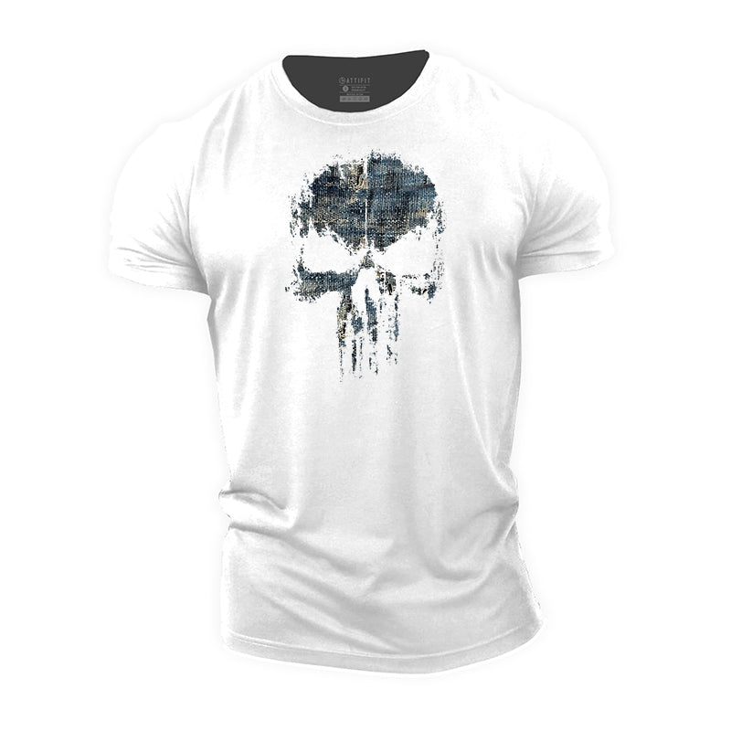 Retro Skull Cotton T-Shirt