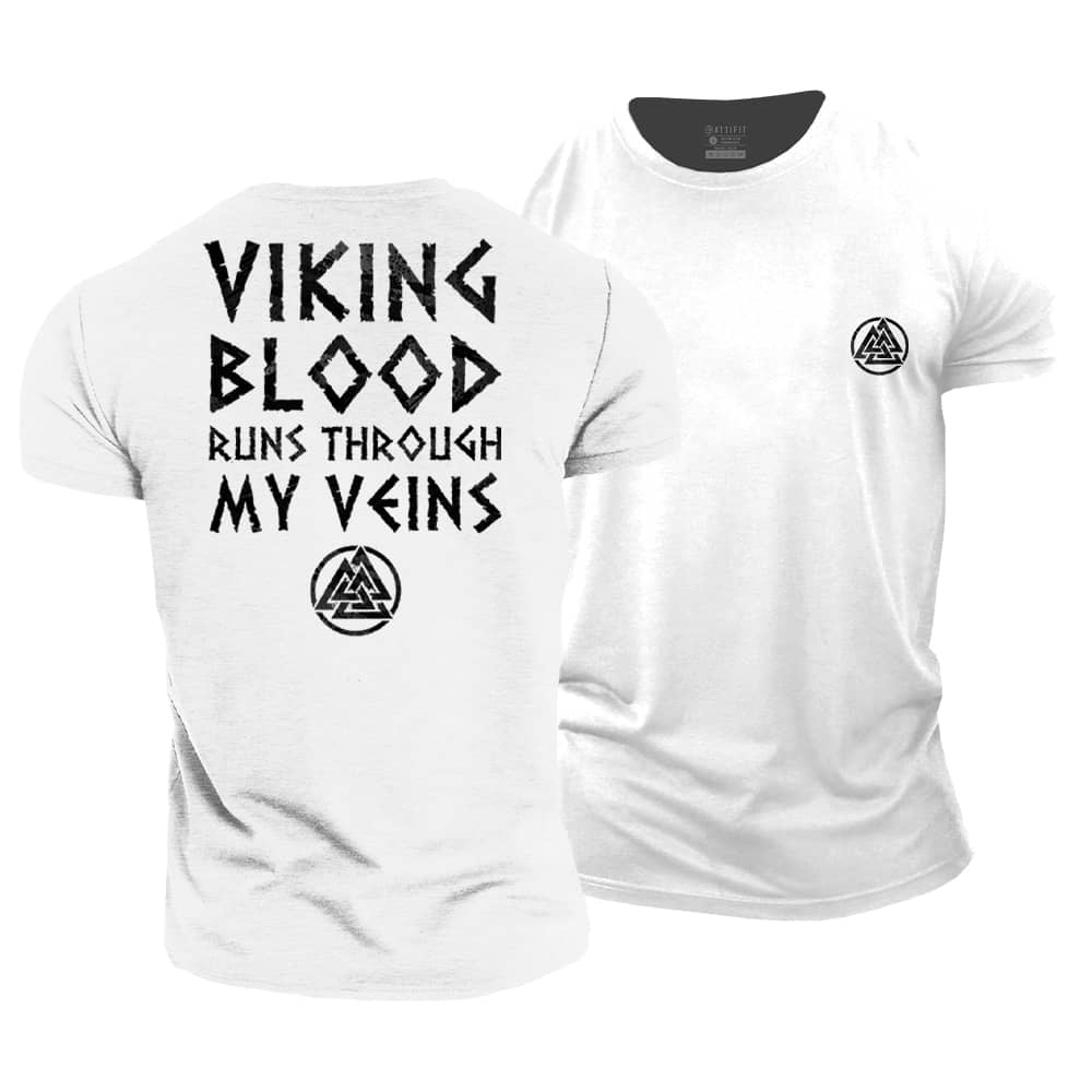 Viking Blood Runs Through My Veins Cotton T-Shirt