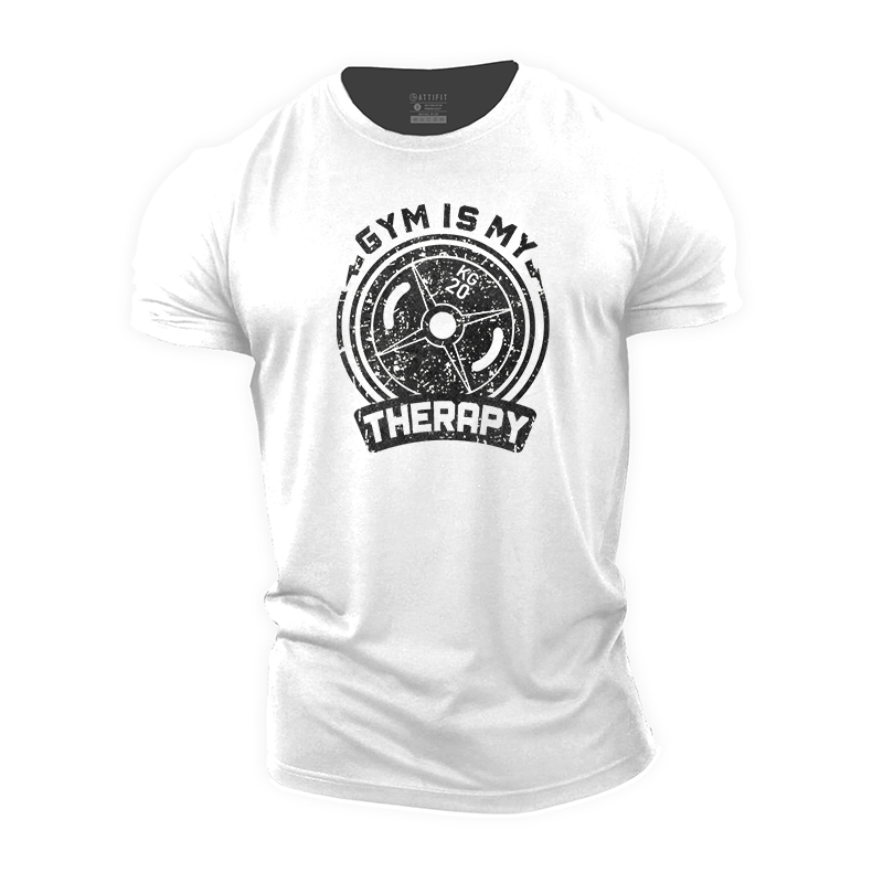 Gym Is My Therapy Cotton T-Shirt