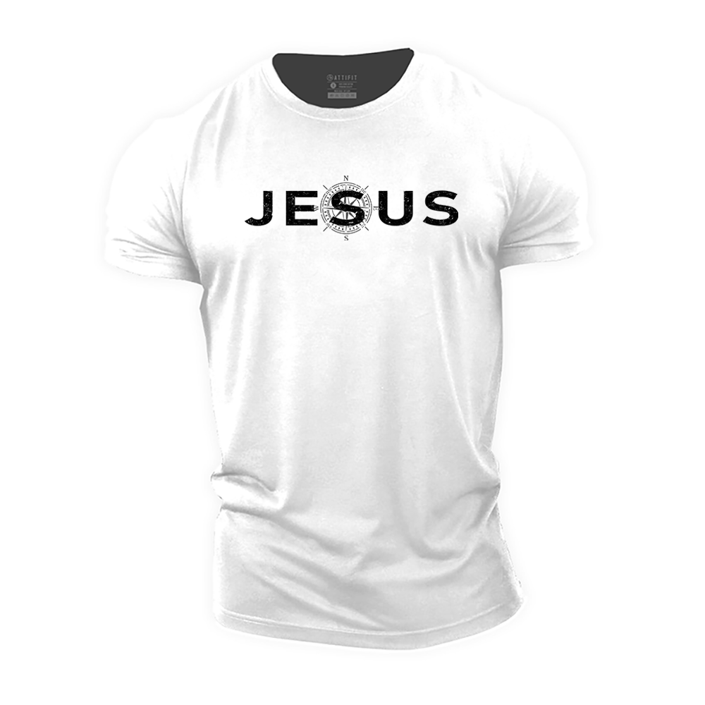 Jesus Is My Compass Cotton T-Shirt