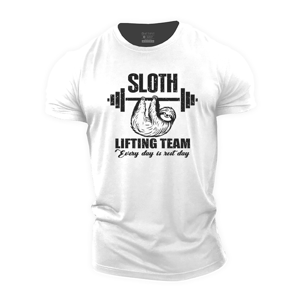 Sloth Lifting Team Cotton T-Shirt