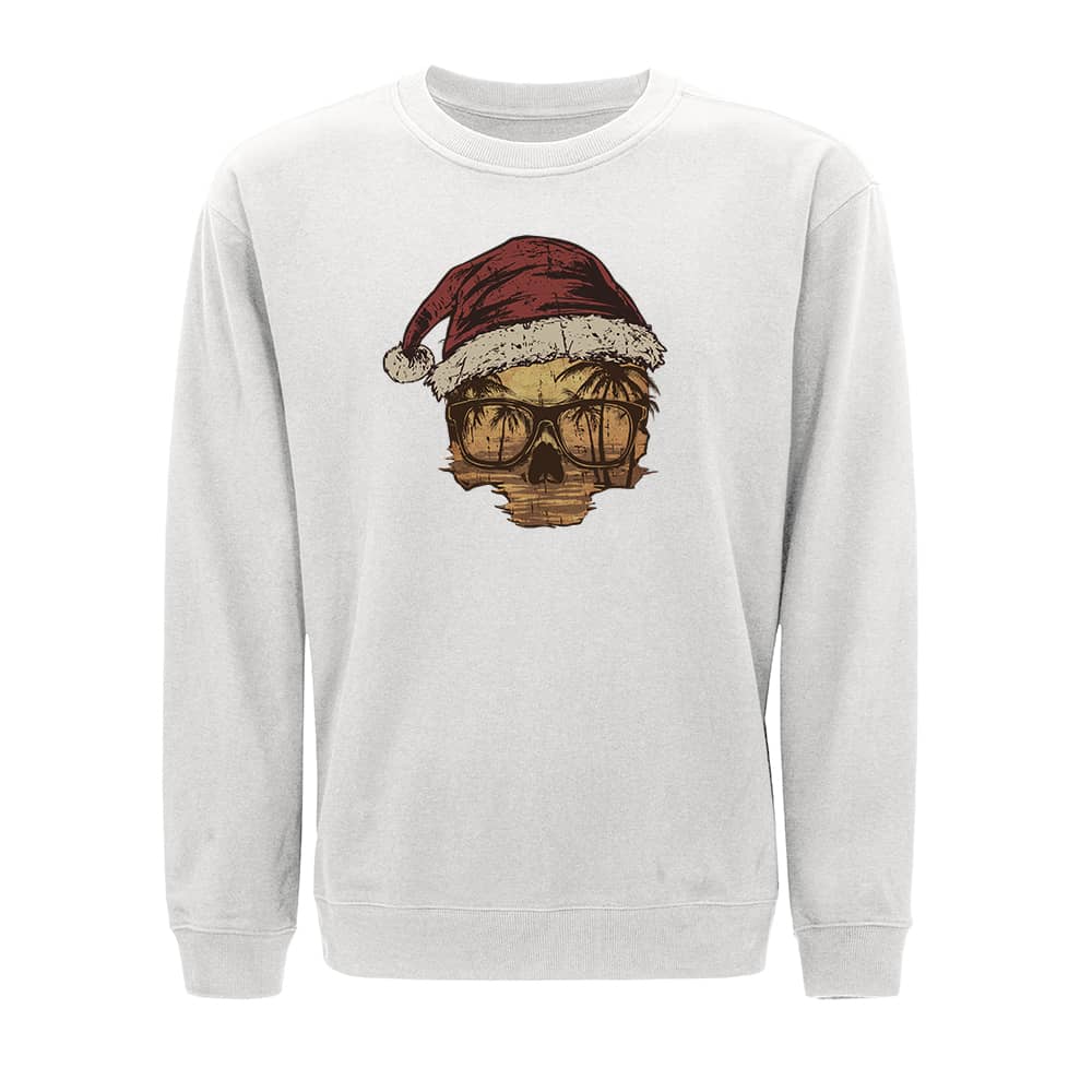 Christmas Sunset Skull Crewneck Sweatshirt