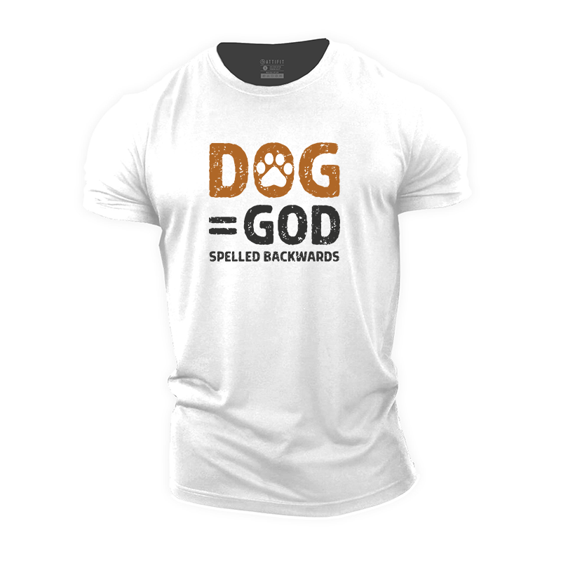 Dog=god Spelled Backwards Cotton T-Shirt