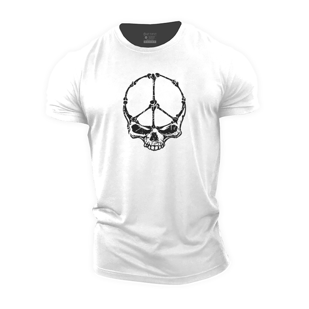 Peace Skull Cotton T-Shirt