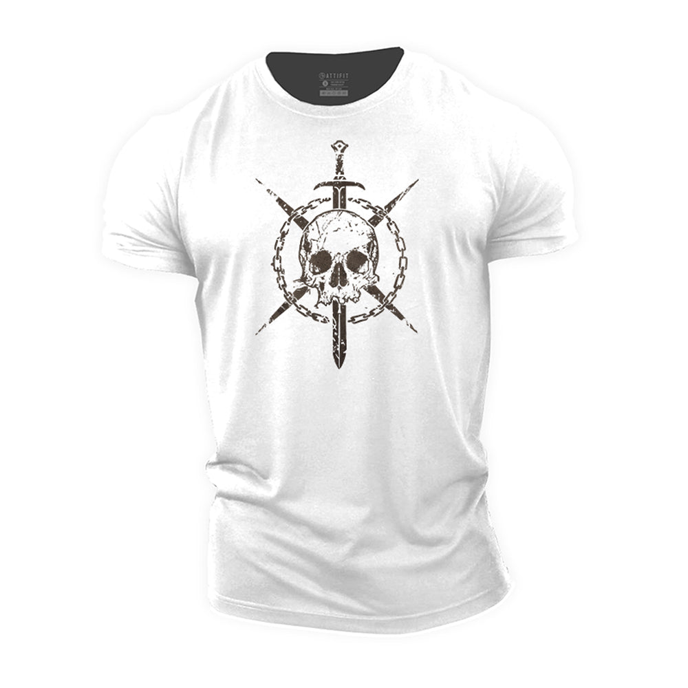 Skull Sword Cotton T-Shirt